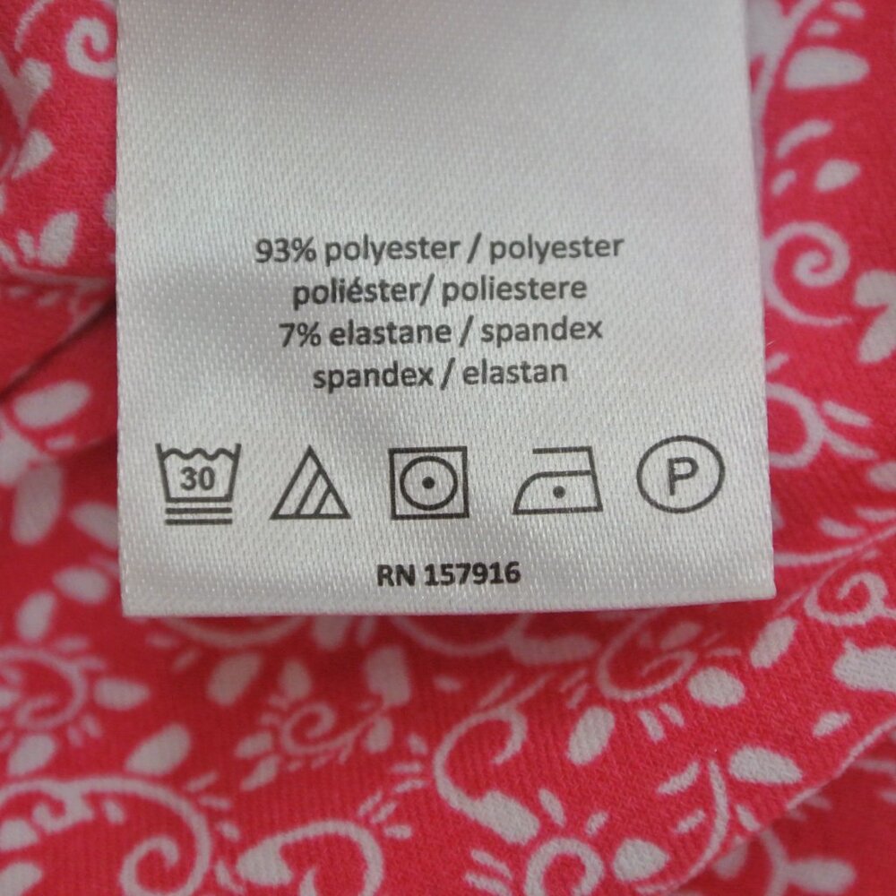 Halston Pink Floral Smocked Waist Sleeveless Midi Dress Size S - Picture 13 of 13